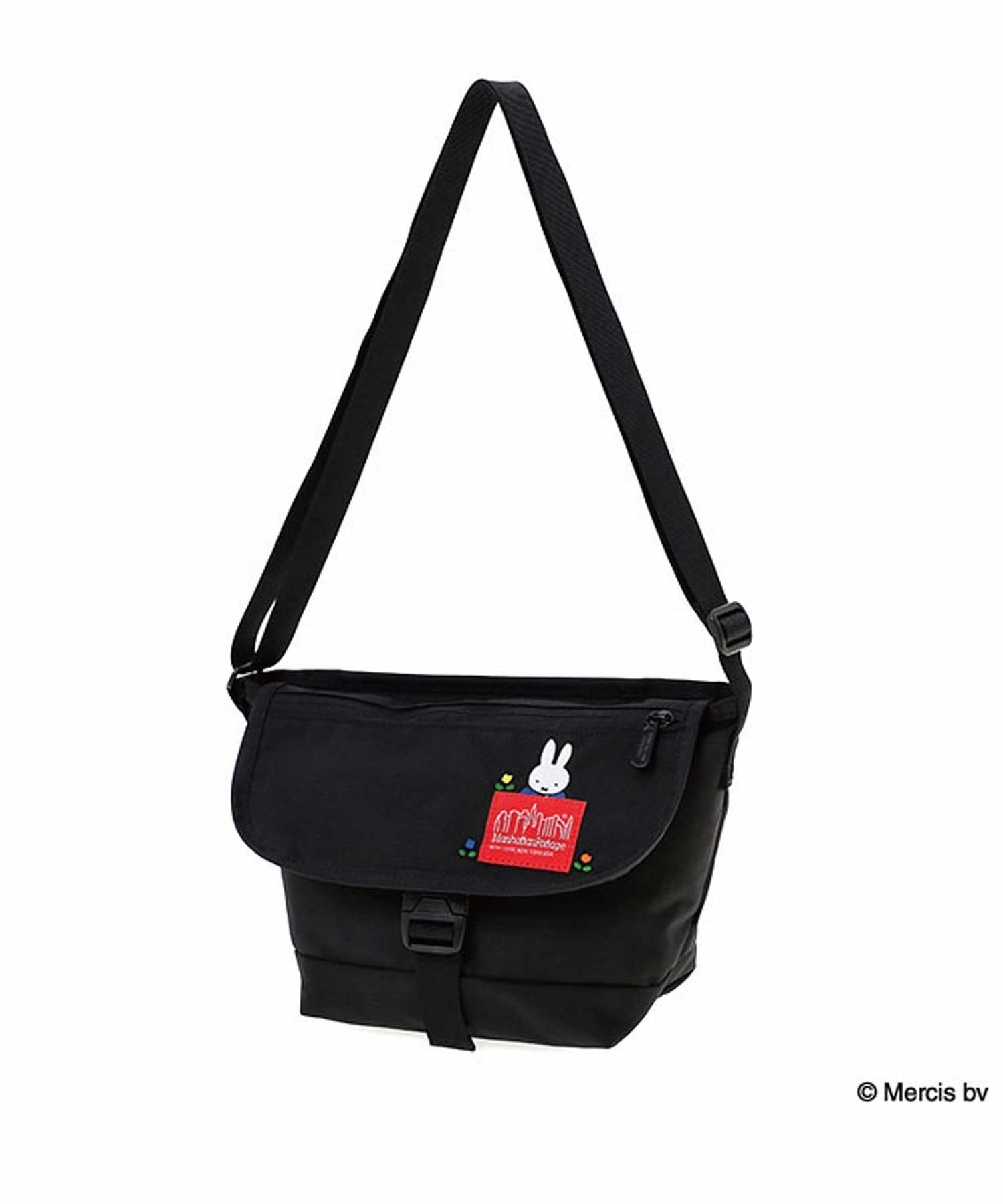 Manhattan Portage/マンハッタンポーテージ Nylon Messenger Bag Flap Zipper Pocket miffy MP1603FZP500CDMIFFY(BLACK-FREE)