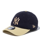 NEW ERA/ニューエラ キャップ 9THIRTY Washed Duck ニューヨーク・ヤンキース ネイビー ベガスゴールドバイザー 13515994(NVYGD-FREE)