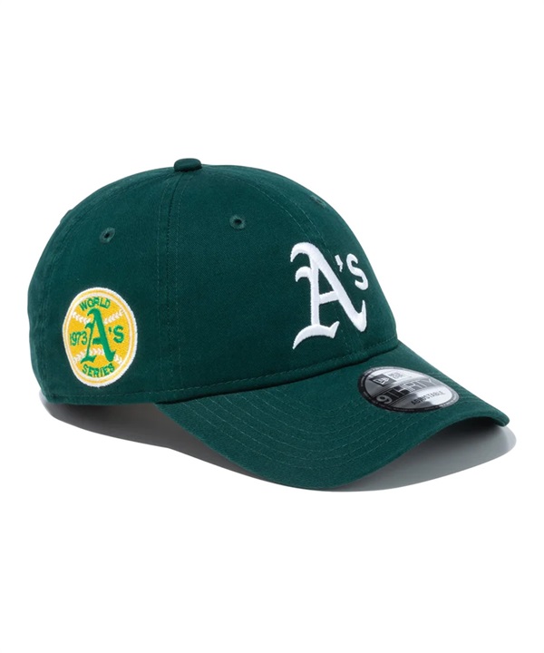 NEW ERA/ニューエラ キャップ 9THIRTY MLB ワールドシリーズ Side Patch オークランド・アスレチックス ダークグリーン 13515991