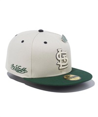 NEW ERA/ニューエラ 59FIFTY Make it Rain セントルイス・カージナルス ストーン ダークグリーンバイザー キャップ 帽子 13751115(STOGR-714)