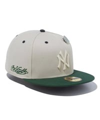 NEW ERA/ニューエラ 59FIFTY Make it Rain ニューヨーク・ヤンキース ストーン ダークグリーンバイザー キャップ 帽子 13751131