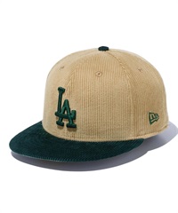 NEW ERA/ニューエラ 59FIFTY MLB Corduroy コーデュロイ ロサンゼルス・ドジャース ベージュ ダークグリーンバイザー キャップ 帽子 13751148