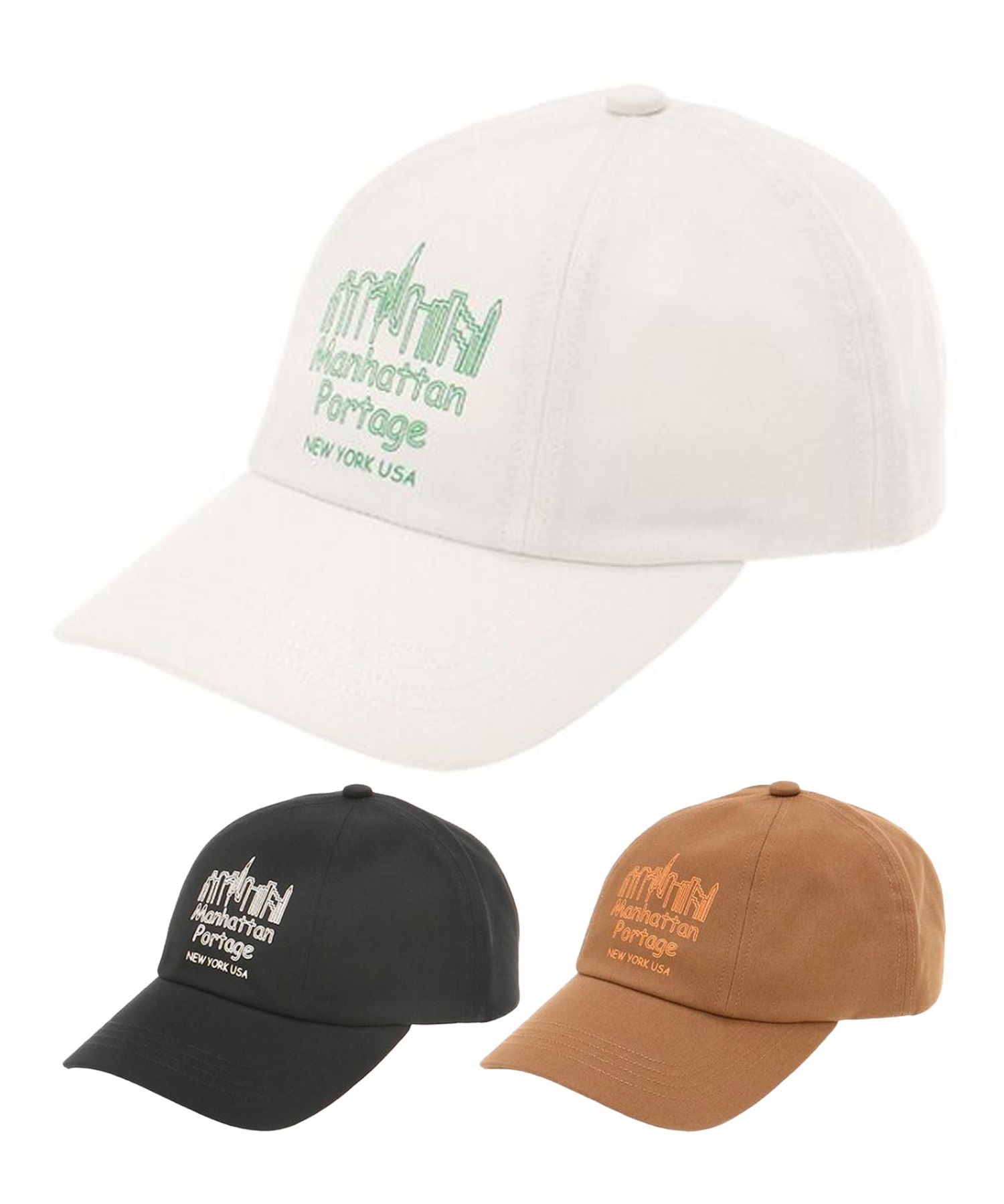 Manhattan Portage/マンハッタンポーテージ Panel Shift Print Cap キャップ 帽子 フリーサイズ MP211(BK/WT-FREE)