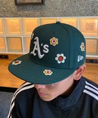 NEW ERA/ニューエラ キャップ 59FIFTY MLB Flower Embroidery オークランド・アスレチックス 13751121