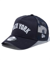 NEW ERA/ニューエラ キャップ 9FORTY A-Frame トラッカー メッシュキャップ MLB Mesh Embroidery ニューヨーク・ヤンキース ネイビー 13515910(NVY-F)