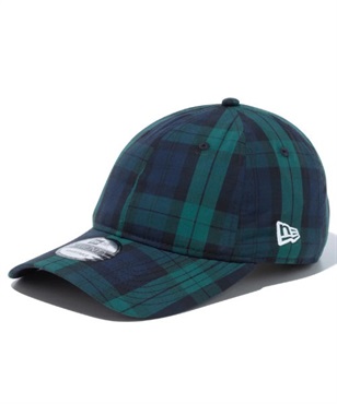 NEW ERA/ニューエラ キャップ 9TWENTY ロングバイザー Long Visor ネイビーグリーンチェック 13516041