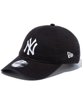 NEW ERA/ニューエラ キャップ 9TWENTY クロスストラップ ウォッシュドコットン ニューヨーク・ヤンキース ブラック × ホワイト 13562183