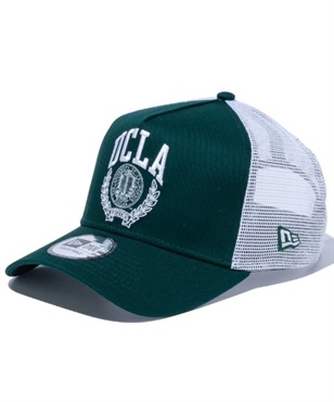 NEW ERA/ニューエラ キャップ 9FORTY A-Frame トラッカー メッシュキャップ UCLA LEAFロゴ ダークグリーン/ホワイト 13529457