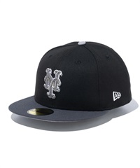 NEW ERA/ニューエラ 59FIFTY Shadow ニューヨーク・メッツ ブラック ダークグラファイトバイザー キャップ 帽子 14109893