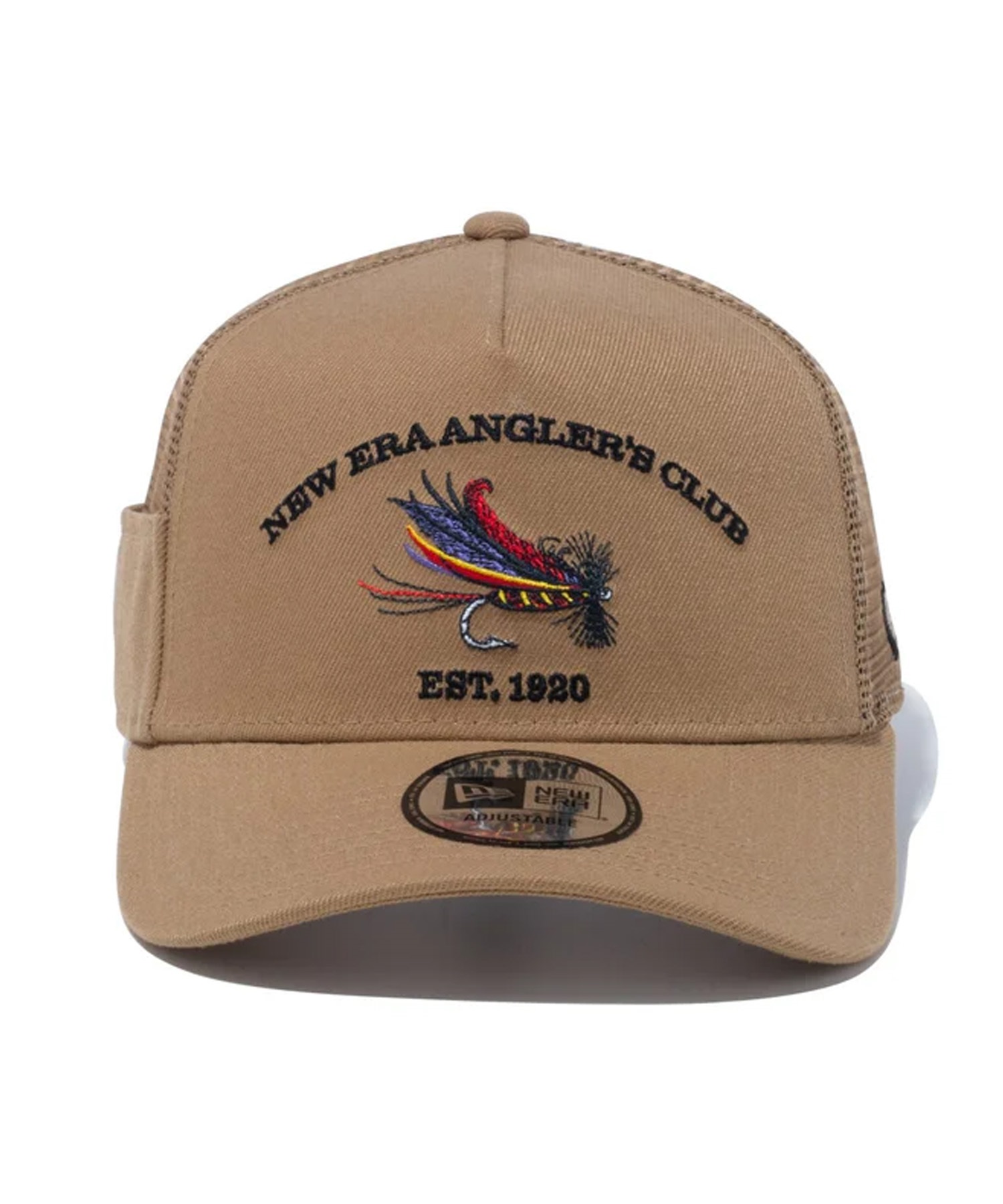 NEW ERA/ニューエラ 9FORTY A-Frame トラッカー New Era Angler's Club フライ カーキ キャップ 帽子 14110109(KHA-FREE)