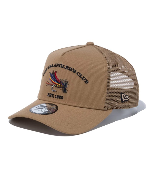 NEW ERA ニューエラ 9FORTY A-Frame トラッカー New Era Angler's Club フライ カーキ キャップ 帽子 14110109