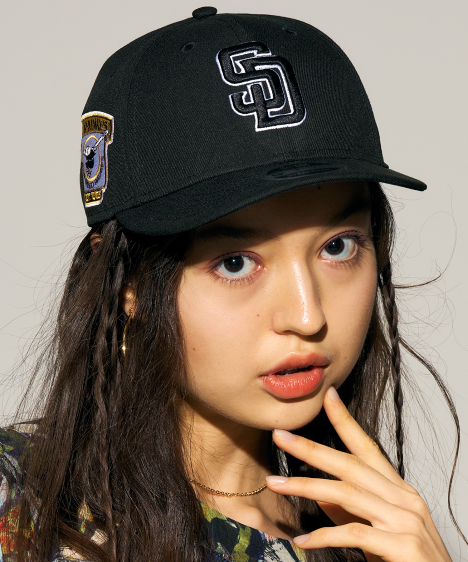 NEW ERA/ニューエラ LP 9FIFTY サンディエゴ・パドレス ブラック×ホワイト キャップ 帽子 14322896 ムラサキスポーツ限定