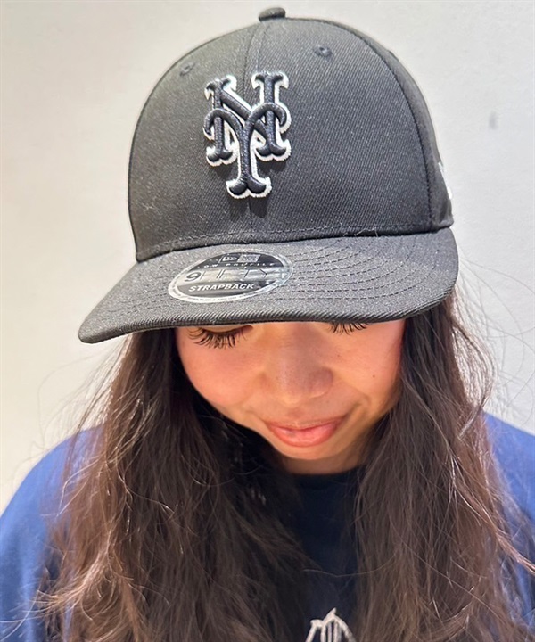 NEW ERA ニューエラ LP 9FIFTY ニューヨーク・メッツ ブラック×ホワイト キャップ 帽子 14322898 ムラサキスポーツ限定