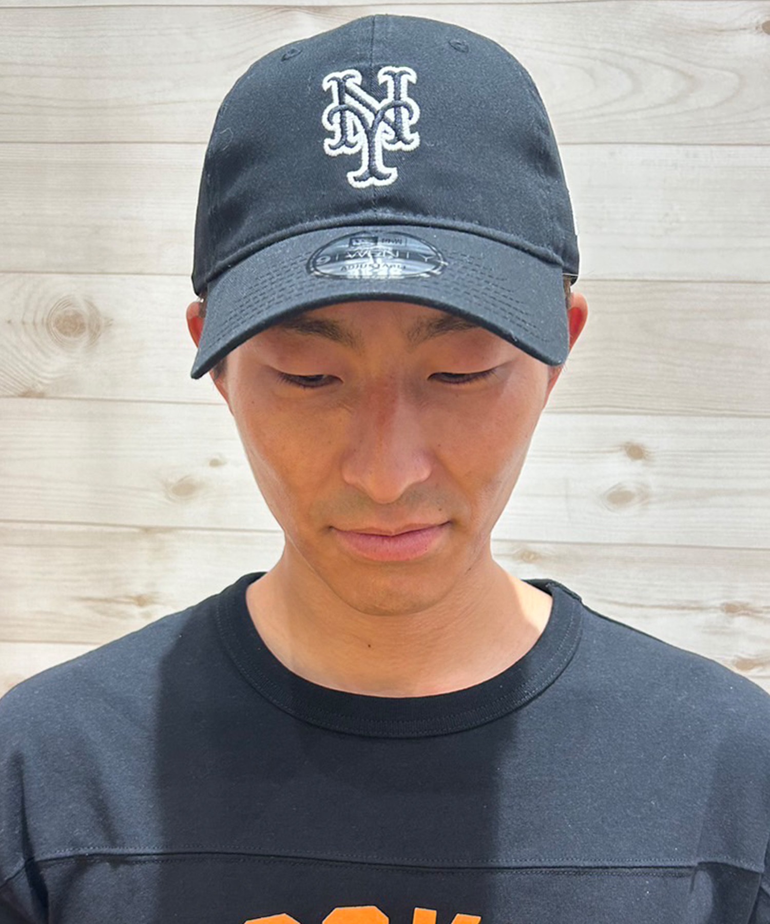 NEW ERA/ニューエラ 9TWENTY ニューヨーク・メッツ ブラック×ホワイト キャップ 帽子 14329640 ムラサキスポーツ限定(BLK-FREE)