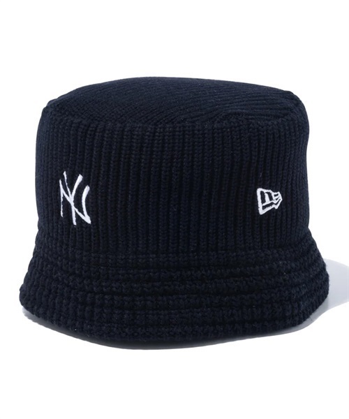 NEW ERA/ニューエラ ニットバケット Knit Bucket ニューヨーク・ヤンキース ブラック ハット バケハ 13750563(BLK-FREE)