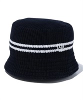 NEW ERA/ニューエラ ニットバケット Knit Bucket ライン ブラック ハット バケハ 13750565(BLK-FREE)