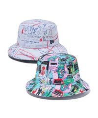 NEW ERA/ニューエラ ハット バケット01 リバーシブル ジャン=ミシェル・バスキア オールオーバープリント 13772574