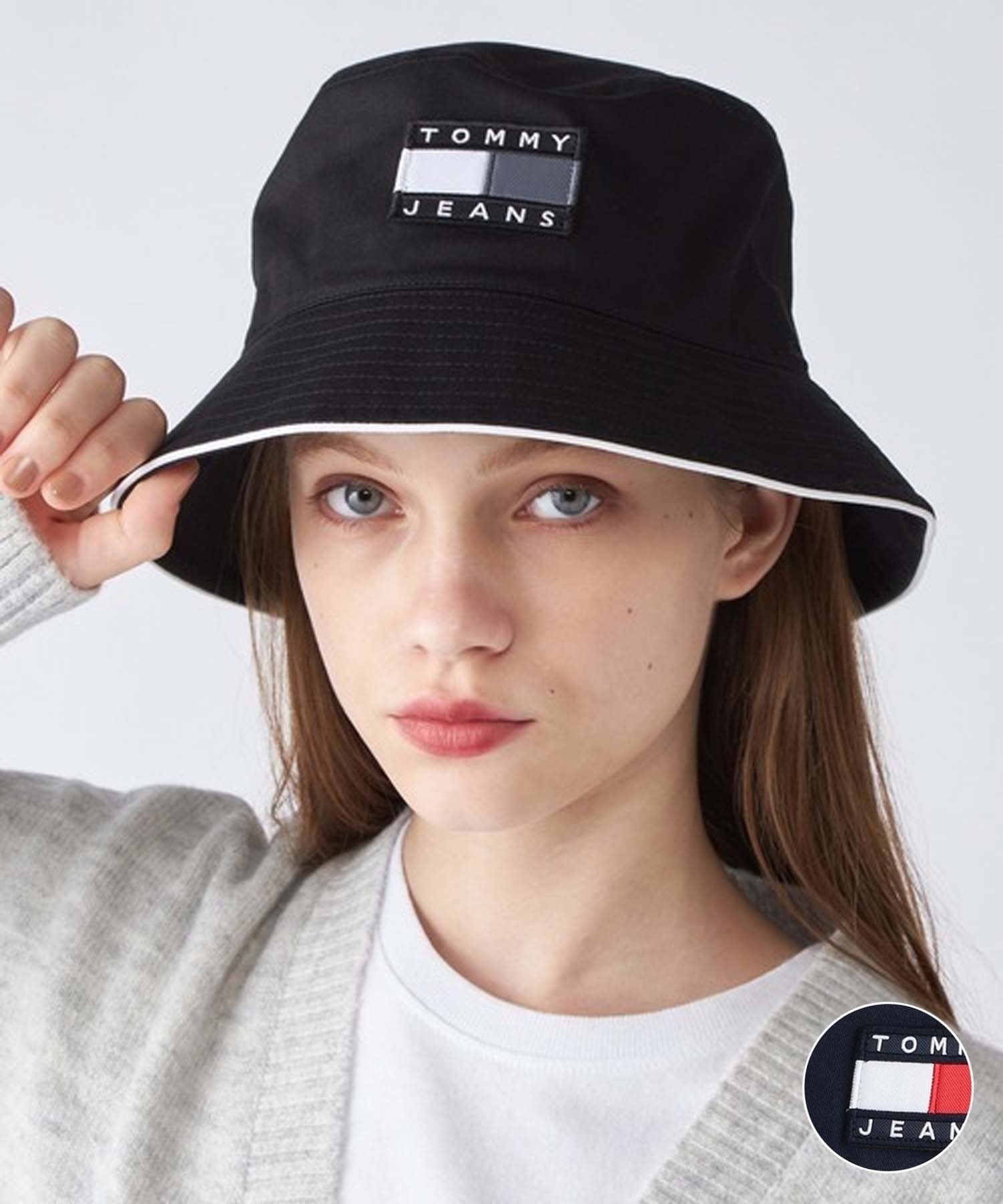 TOMMY JEANS/トミージーンズ ハット HERITAGE BUCKET HAT ヘリテージ バケットハット AM11691(BK/GY-FREE)
