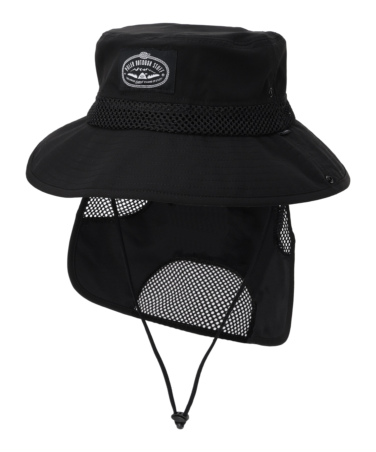 POLER ポーラー 2WAY SUNGUARDLONGBRIM 241MCV0330-BLK ハット 