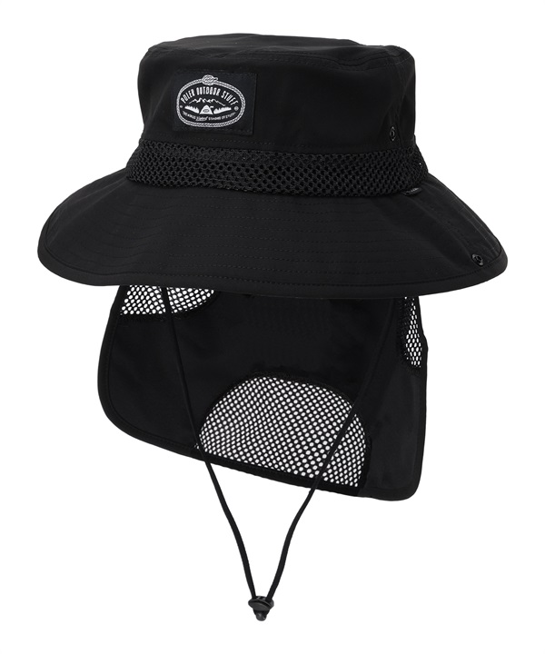 POLER ポーラー 2WAY SUNGUARDLONGBRIM 241MCV0330-BLK ハット アウトドア