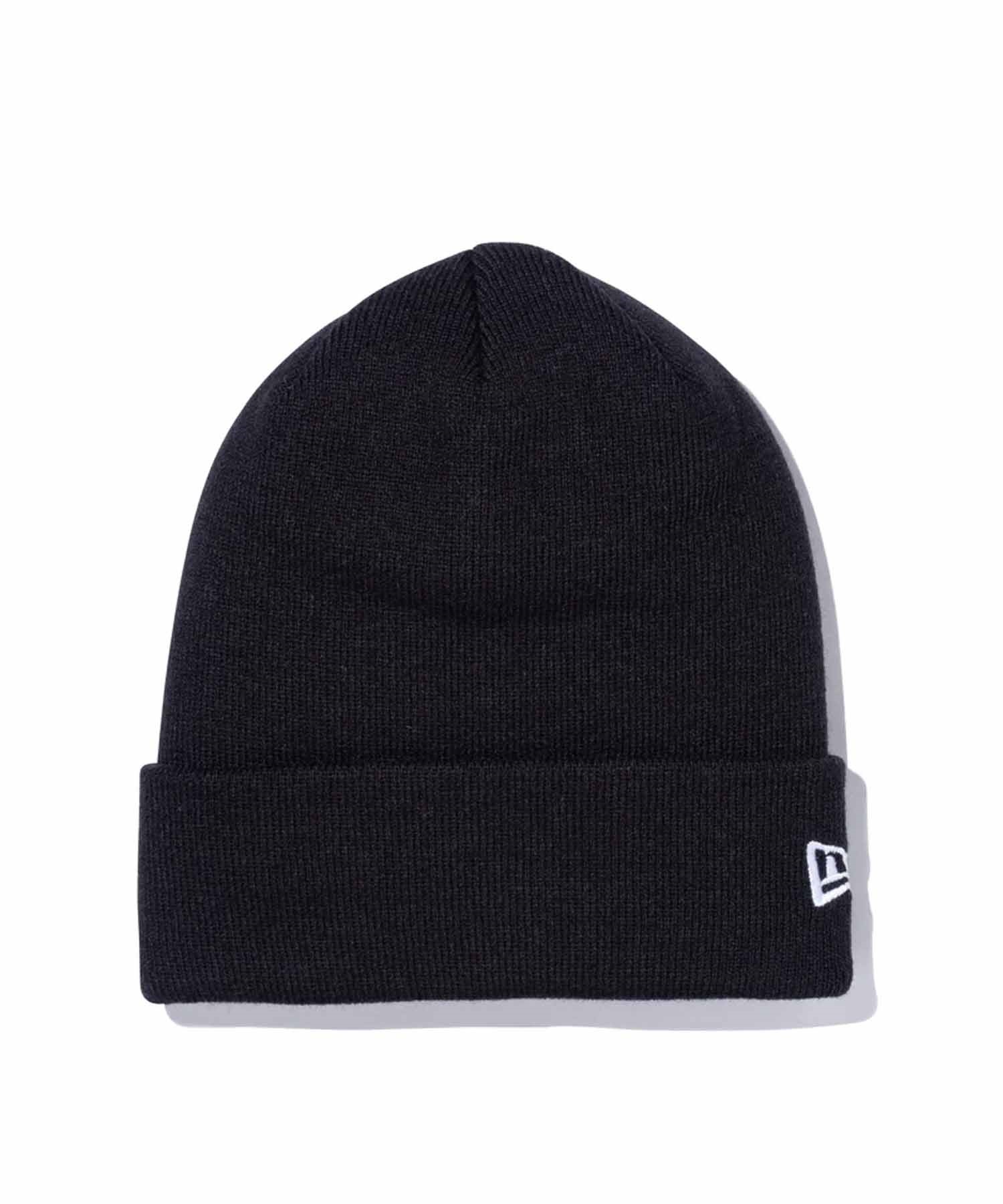 NEW ERA/ニューエラ ビーニー ベーシック カフニット ブラック ホワイトフラッグ ニット帽 11120507(BK-FREE)