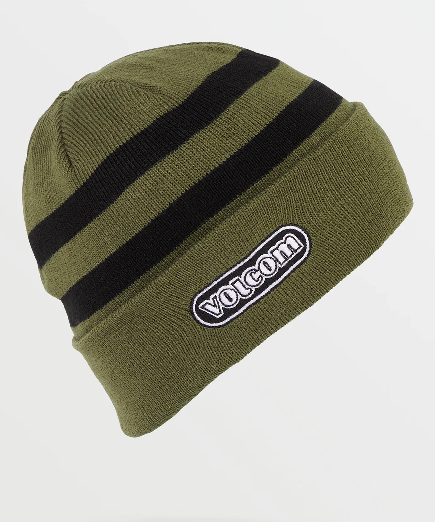 VOLCOM/ボルコム NINETYFIVE BEANIE ビーニー ニットキャップ 帽子 ボーダー グリーン D5832303(EGR-FREE)