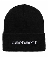 Carhartt/カーハート ビーニー ニット帽 ダブル SCRIPT BEANIE I030884(BK/WT-FREE)