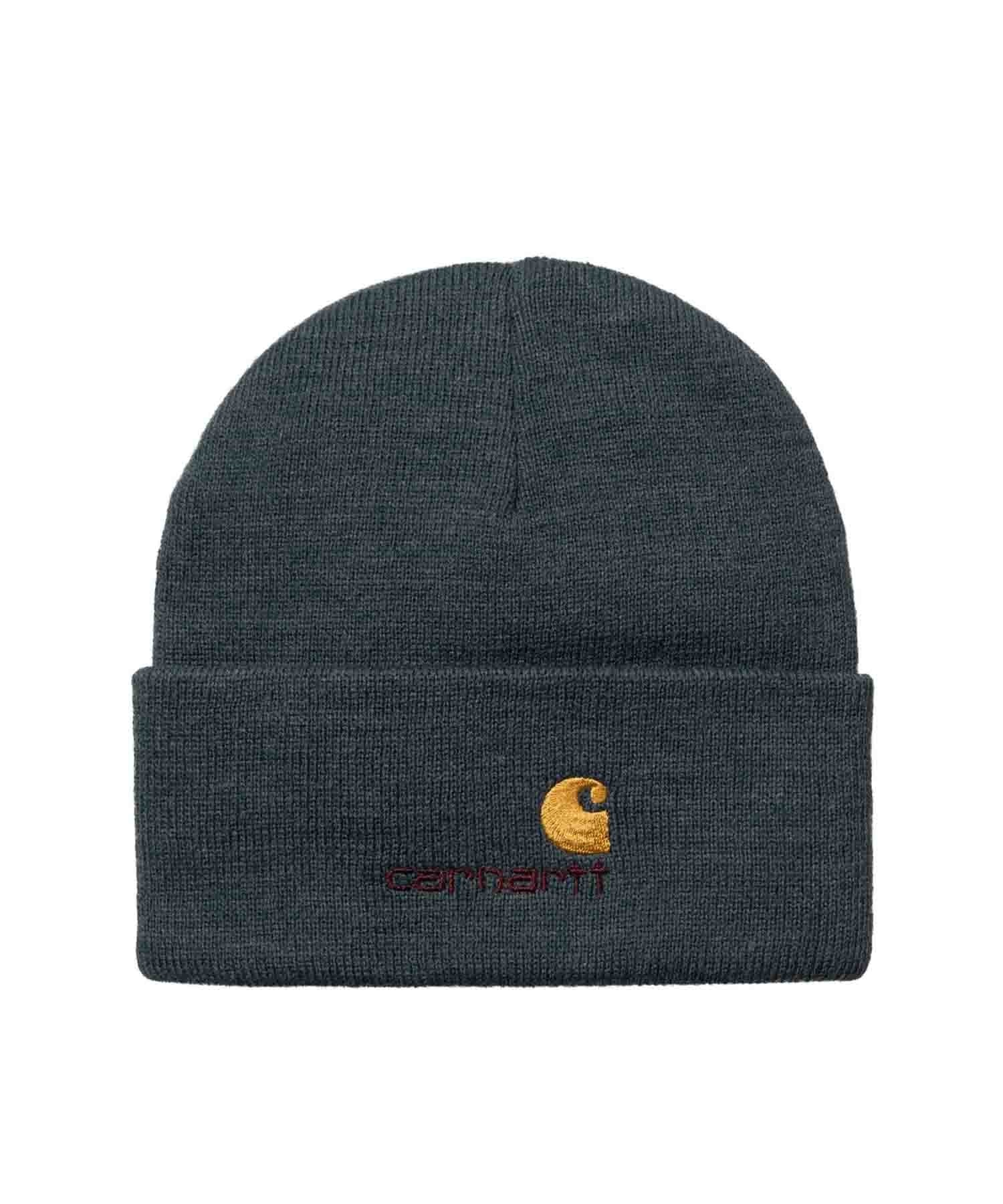 Carhartt/カーハート ビーニー ニット帽 ダブル AMERICANSCRIPTBEANIE I025386(ORE-FREE)