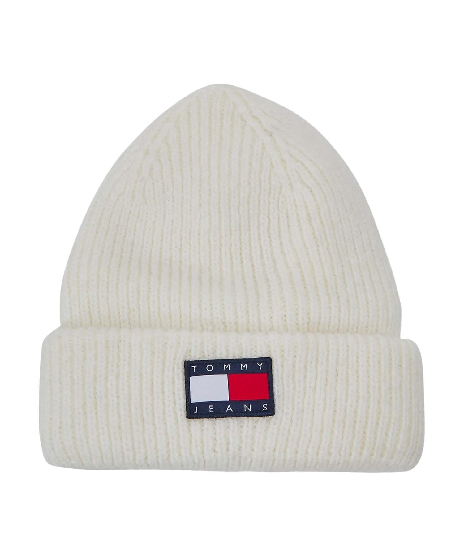 TOMMY JEANS/トミージーンズ ビーニー ニット帽 ダブル SOFT READY BEANIE AW15464(WT/NV-FREE)