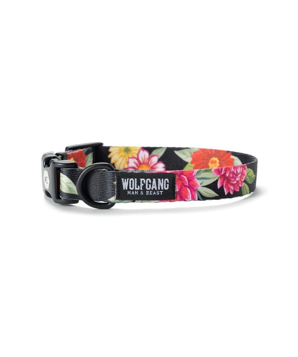 WOLFGANG ウルフギャング 犬用 首輪 DarkFloral COLLAR Sサイズ 超小型犬用 小型犬用 ダークフローラル カラー 花柄 ブラック WC-001-00