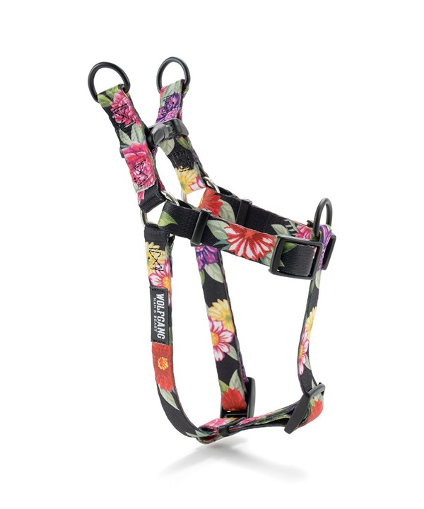 WOLFGANG ウルフギャング 犬用 ハーネス DarkFloral HARNESS Sサイズ 超小型犬用 小型犬用 胴輪 ダークフローラル 花柄 ブラック WH-001-00