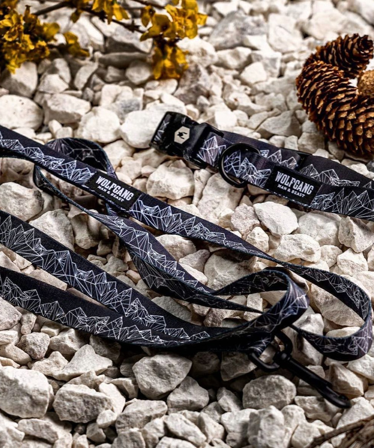 WOLFGANG ウルフギャング 犬用 リード WolfMountain Leash Sサイズ 小型犬用 ウルフマウンテン リーシュ グレー系 WL-001-83(GY-S)