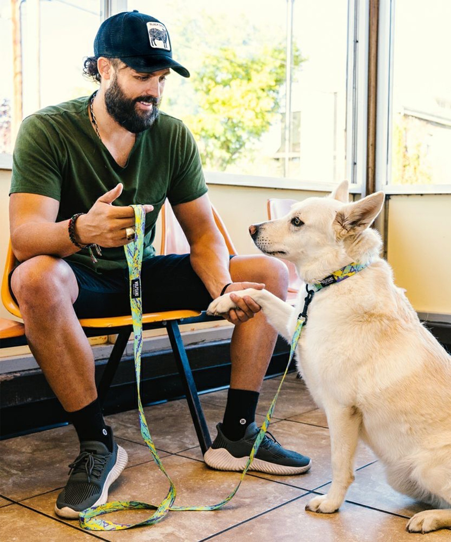 WOLFGANG ウルフギャング 犬用 リード ModernCanvas Leash Lサイズ 中型犬用 大型犬用 モダンキャンバス リーシュ グリーン系 WL-003-103(GR-L)