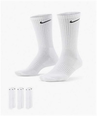 NIKE ナイキ EVERYDAY CUSHIONED CREW エブリデイ クッションド クルー メンズ ソックス 靴下 3足セット SX7664-100(100WHT-23.0cm)