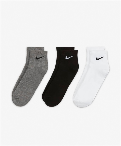 NIKE ナイキ EVERYDAY CUSHIONED ANKLE エブリデイ クッションド アンクル メンズ レディース ソックス 靴下 3足セット SX7667-964(964-23.0cm)
