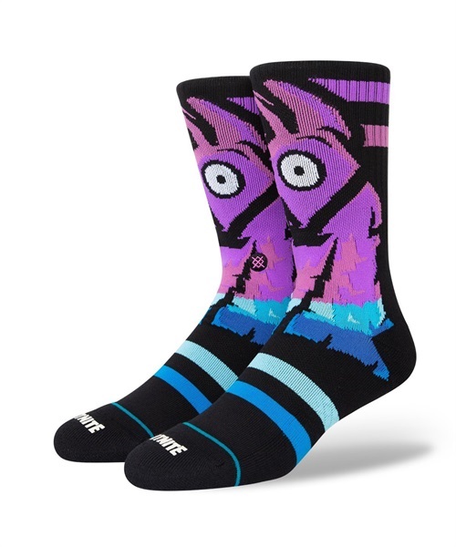 STANCE スタンス A556B22GIM GIMME THE LOOT メンズ 靴下 ソックス ハイソックス FORTNITE フォートナイト コラボモデル JJ F20(BLACK-L)