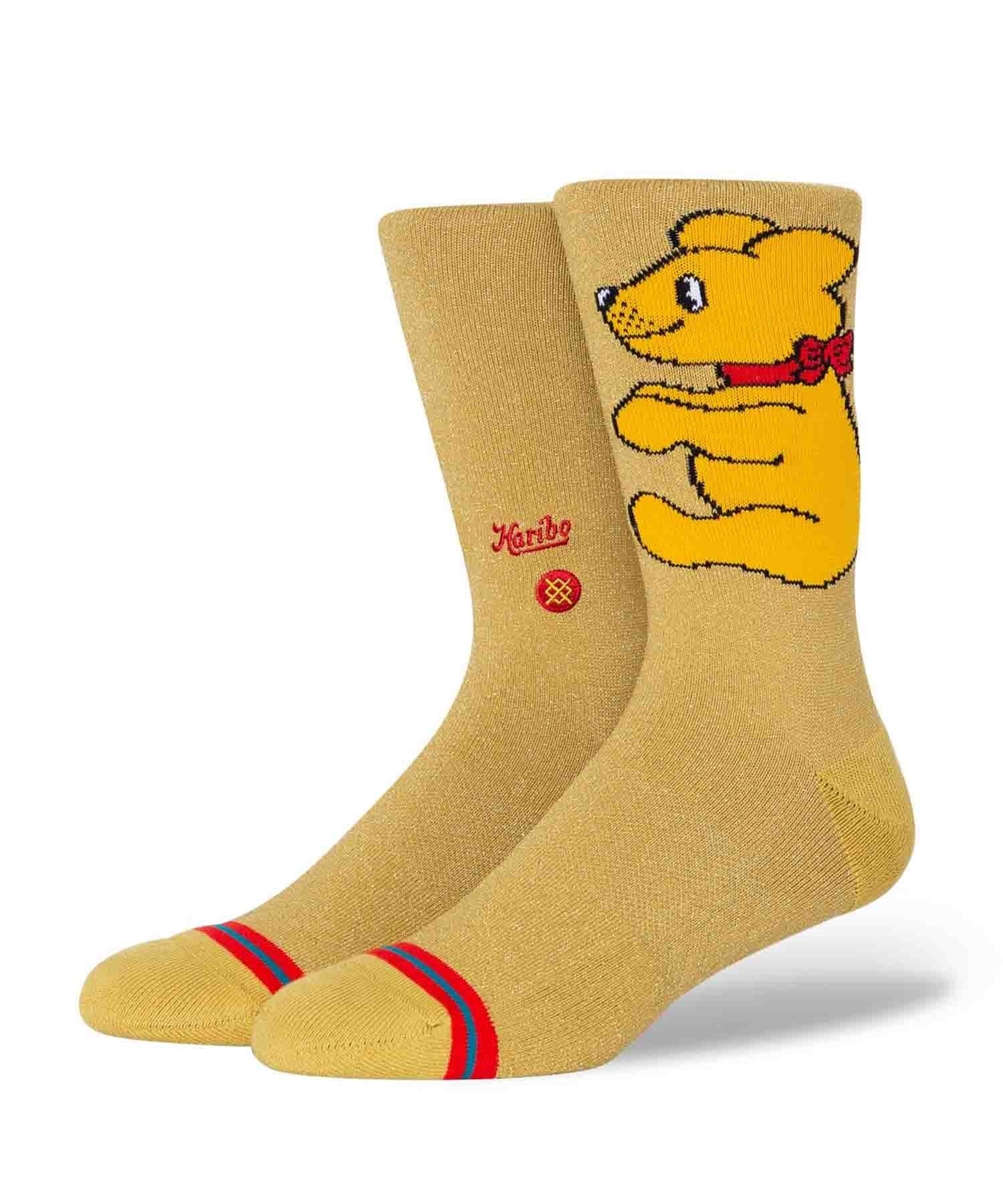 STANCE/スタンス 靴下 ソックス HARIBO(ハリボー)コラボモデル GUMMIEBEAR A555D23GUM(GLD-M)