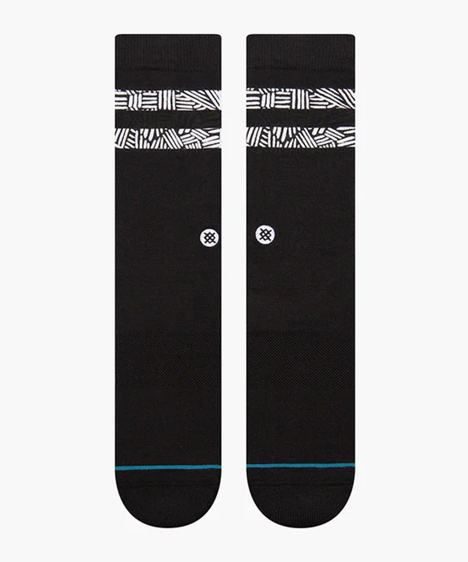 STANCE スタンス SCRATCHED ソックス 靴下 ボーダー柄 ブラック A555D23SCR(BLK-L)