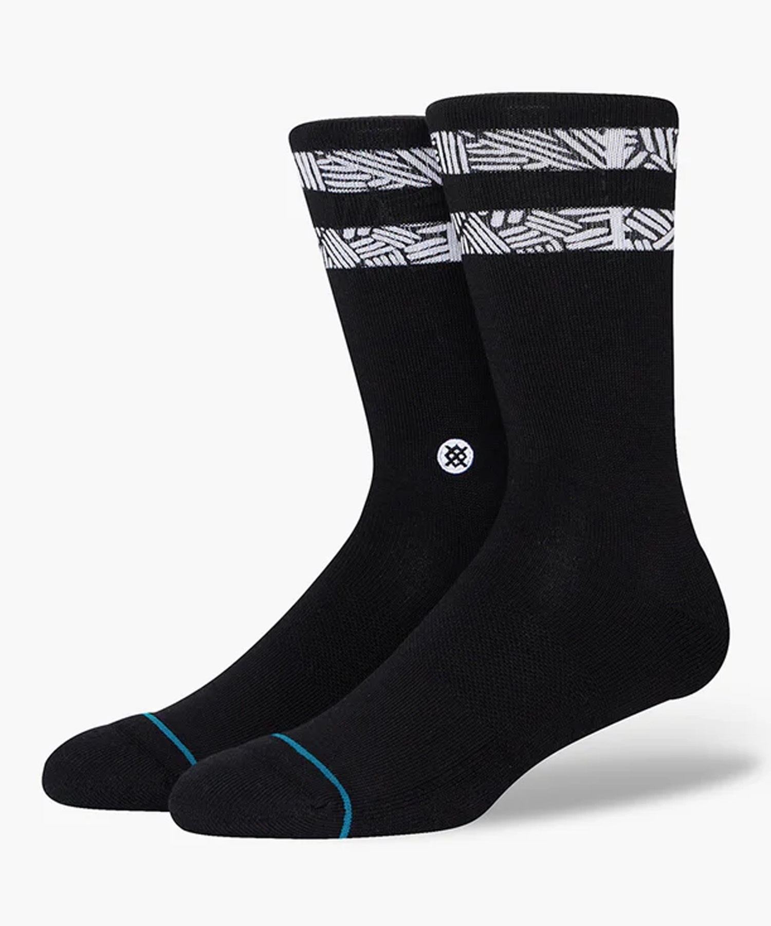 STANCE スタンス SCRATCHED ソックス 靴下 ボーダー柄 ブラック A555D23SCR(BLK-L)