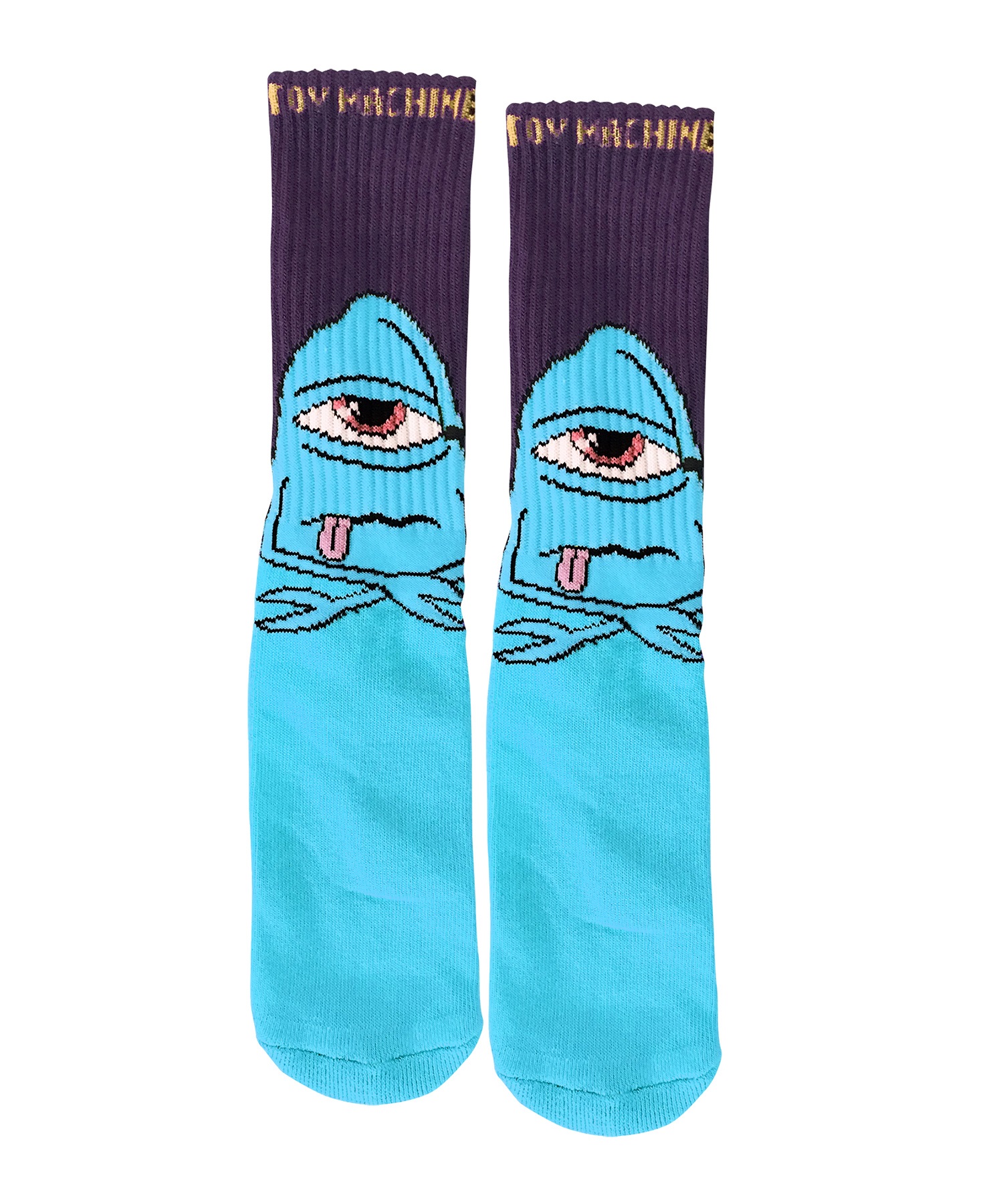 TOY MACHINE/トイマシーン ソックス 靴下 BORED SECT SOCK L.BLUE P1008-LBL(LBLUE-FREE)