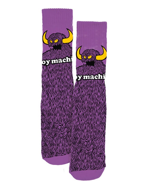 TOY MACHINE/トイマシーン ソックス 靴下 FURRY MONSTER SOCK PURPLE P1018-PP