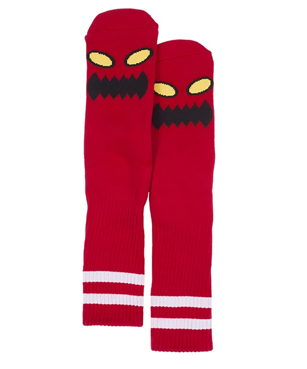 TOY MACHINE/トイマシーン ソックス 靴下 MONSTER FACE SOCKS RED P907