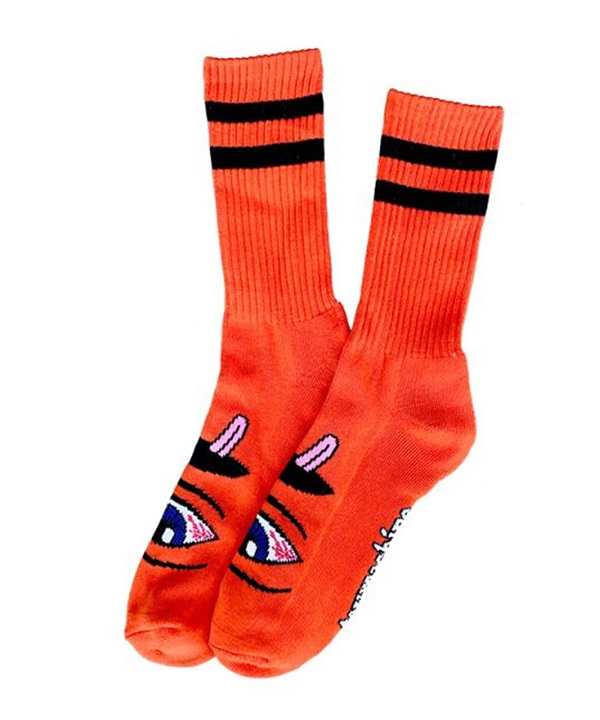 TOY MACHINE/トイマシーン ソックス 靴下 BLOODSHOT EYE SOCK #02 ORANGE P942-OR