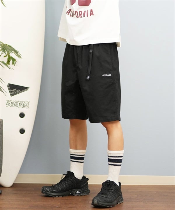 DEAR LAUREL ディアローレル × GRAMICCI グラミチ コラボ ハーフパンツ ショートパンツ メンズ ショーツ 無地 ワンポイント ロゴ GMP5-S2009 ムラサキスポーツ限定
