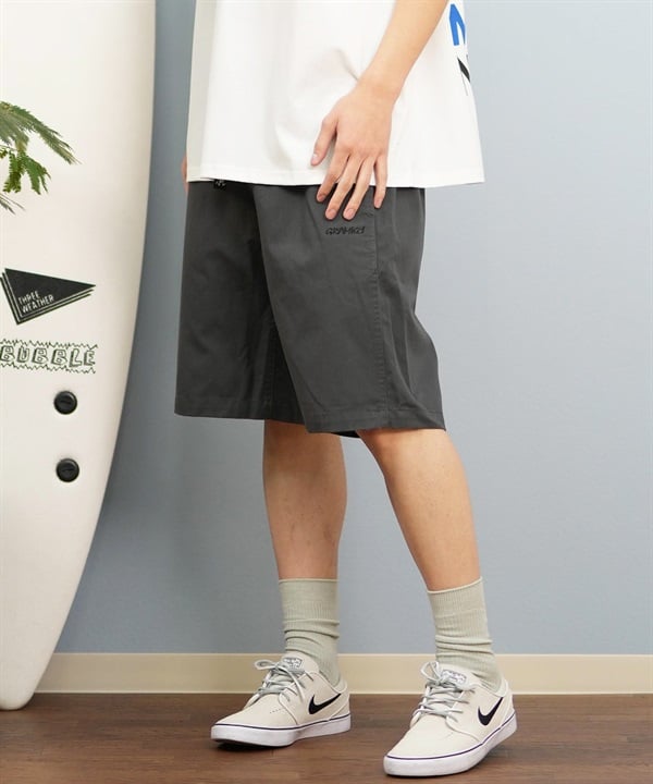 DEAR LAUREL ディアローレル × GRAMICCI グラミチ コラボ ハーフパンツ ショートパンツ メンズ ショーツ 無地 ワンポイント ロゴ GMP5-S2009 ムラサキスポーツ限定
