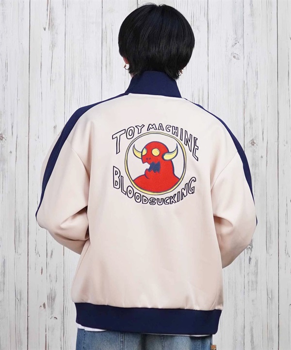 TOY MACHINE トイマシーン トラックジャケット メンズ ビックシルエット 刺繍ロゴ ムラサキスポーツ限定 MTMPFJK5