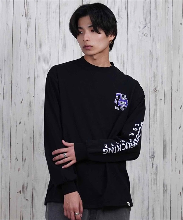 TOY MACHINE トイマシーン 長袖 Tシャツ メンズ ビックシルエット バックプリント ムラサキスポーツ限定 MTMPFLT1