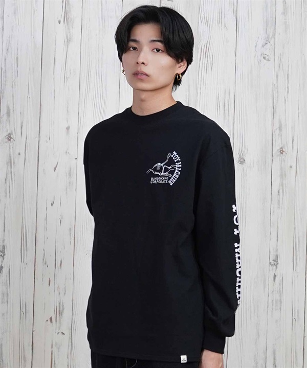 TOY MACHINE トイマシーン 長袖 Tシャツ メンズ ビックシルエット バックプリント ムラサキスポーツ限定 MTMPFLT3
