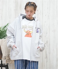 TOY MACHINE トイマシーン パーカー ジップアップ レディース ビッグシルエット バックプリント MTMPFSW13 ムラサキスポーツ限定