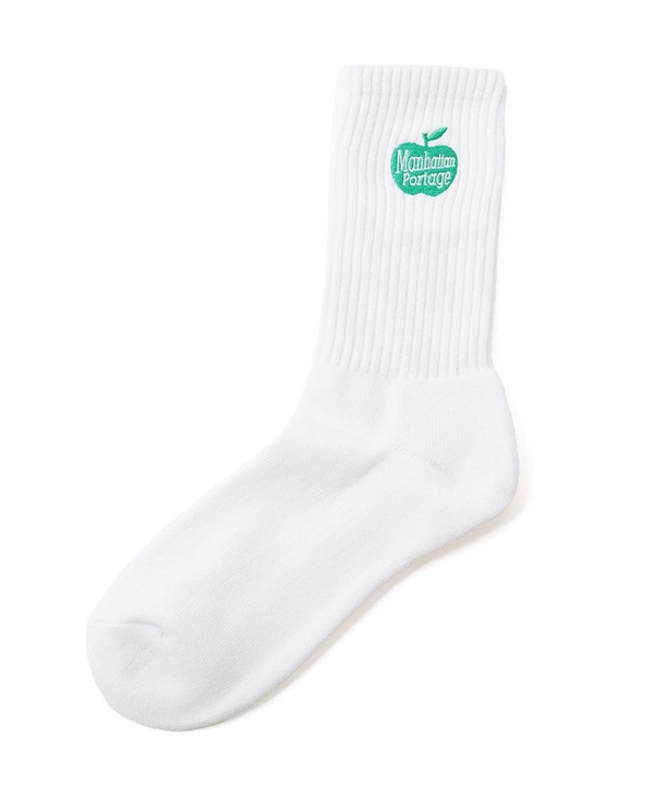 Manhattan Portage マンハッタンポーテージ ソックス 靴下 クルー丈 CREW APPLE LOGO MU007
